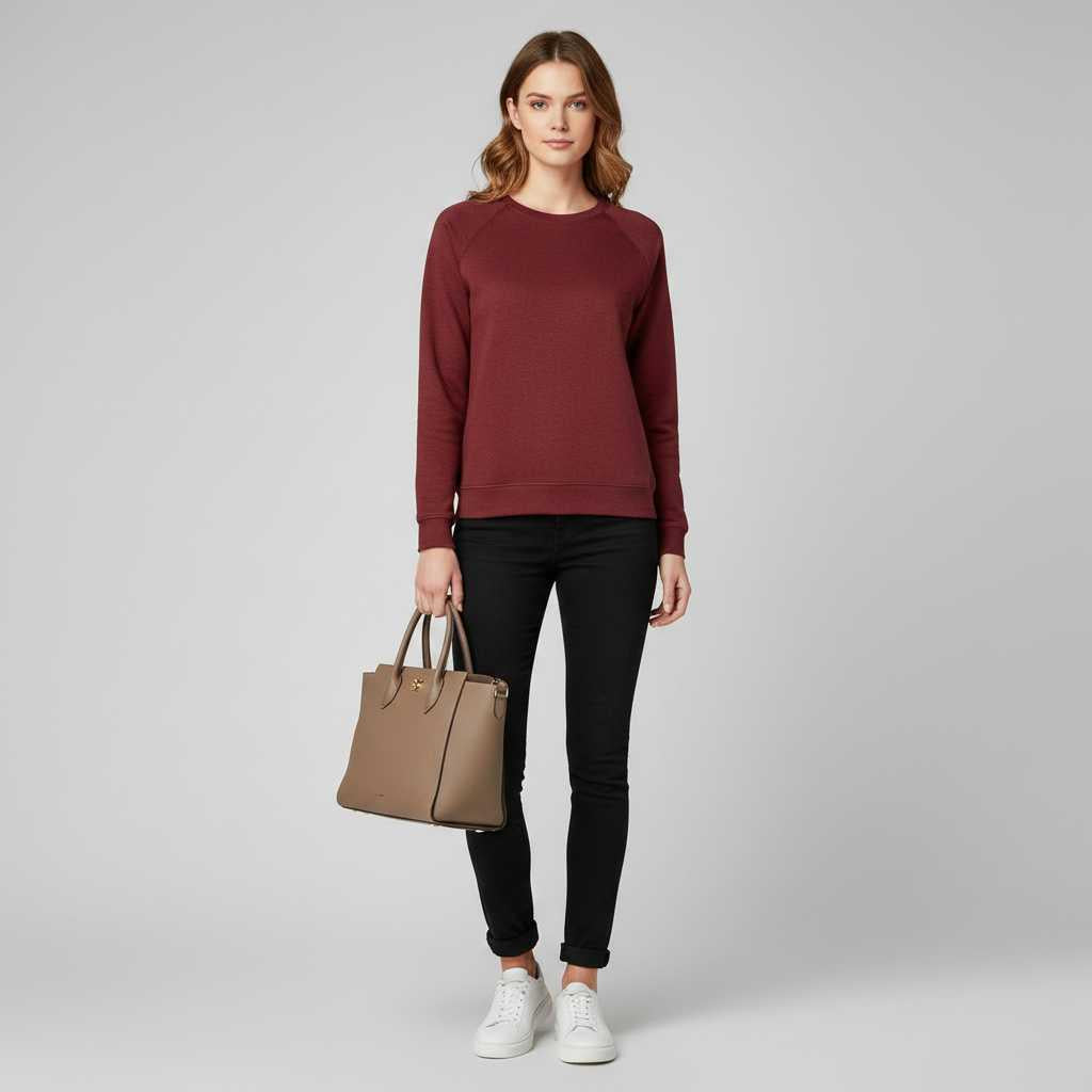 Eliza | Damen Sweatshirt mit Rundhalsausschnitt