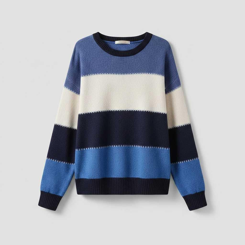Gestreiftes Sweatshirt für Frauen | Bequemer Pullover
