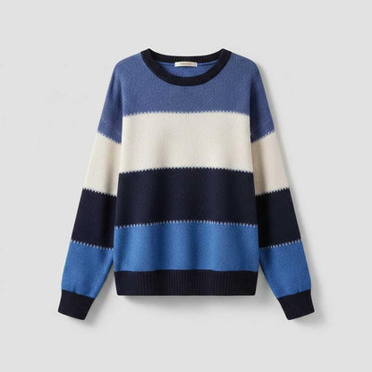 Gestreiftes Sweatshirt für Frauen | Bequemer Pullover