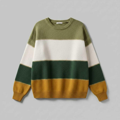 Gestreiftes Sweatshirt für Frauen | Bequemer Pullover