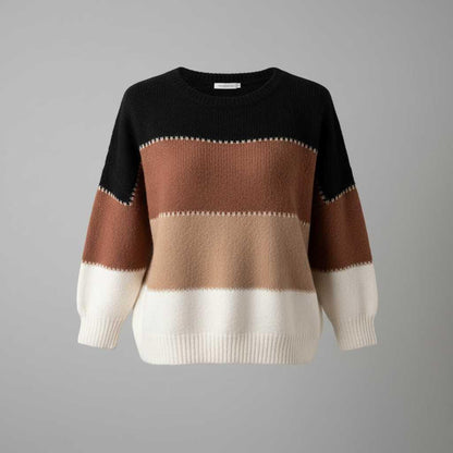 Gestreiftes Sweatshirt für Frauen | Bequemer Pullover