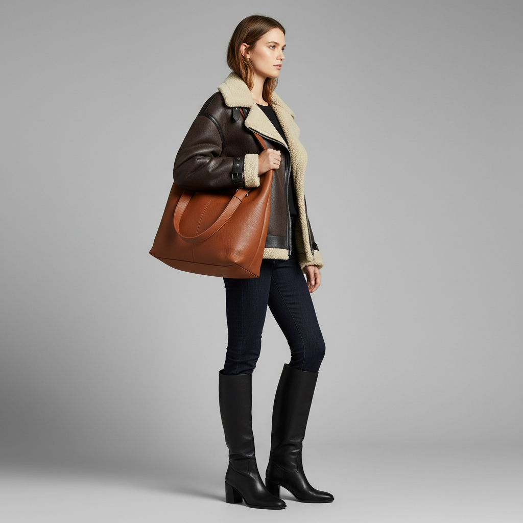Karina | Elegante Jacke mit Revers aus Kunstmaterial