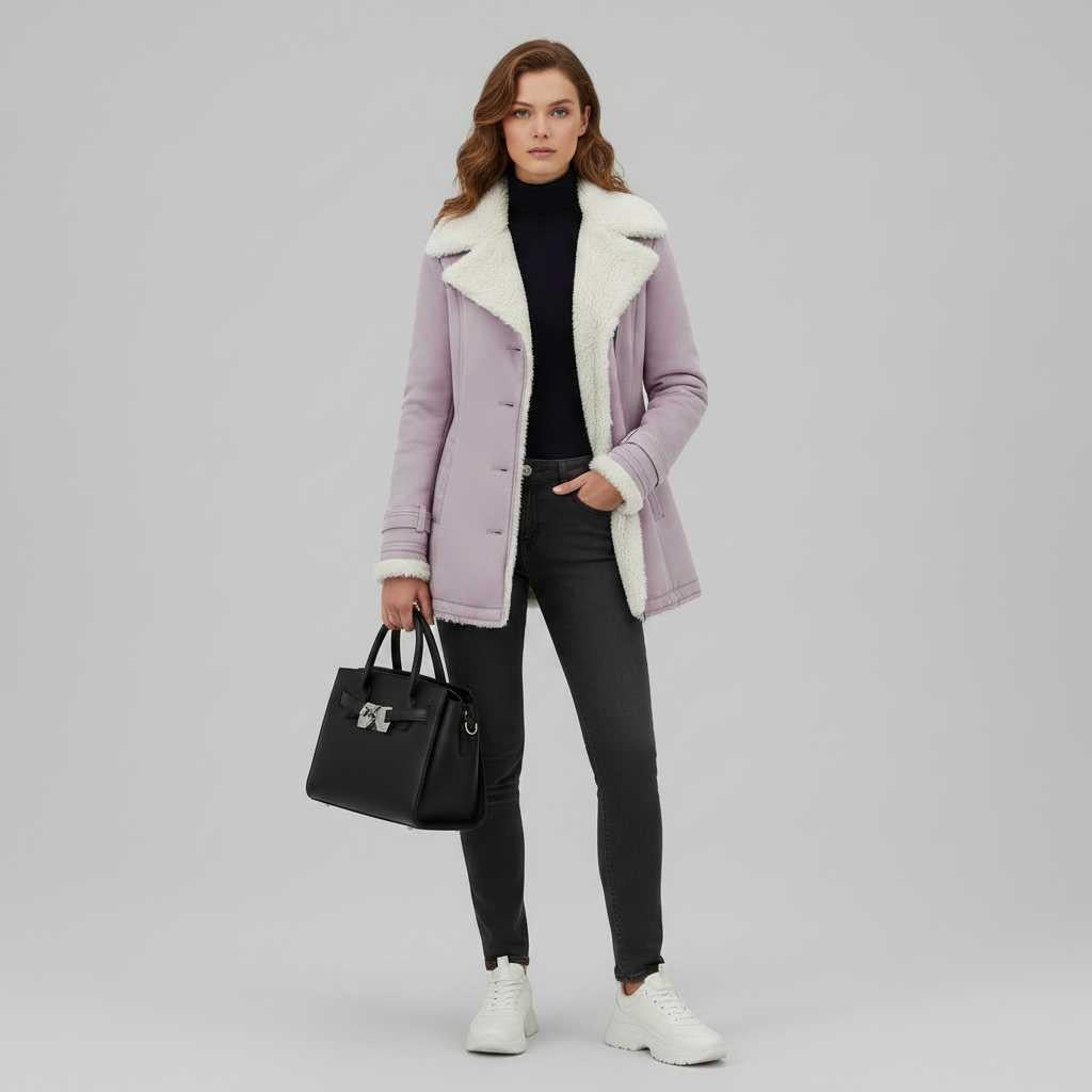Lange Jeansjacke | Gemütliche Denimjacke für den Winter