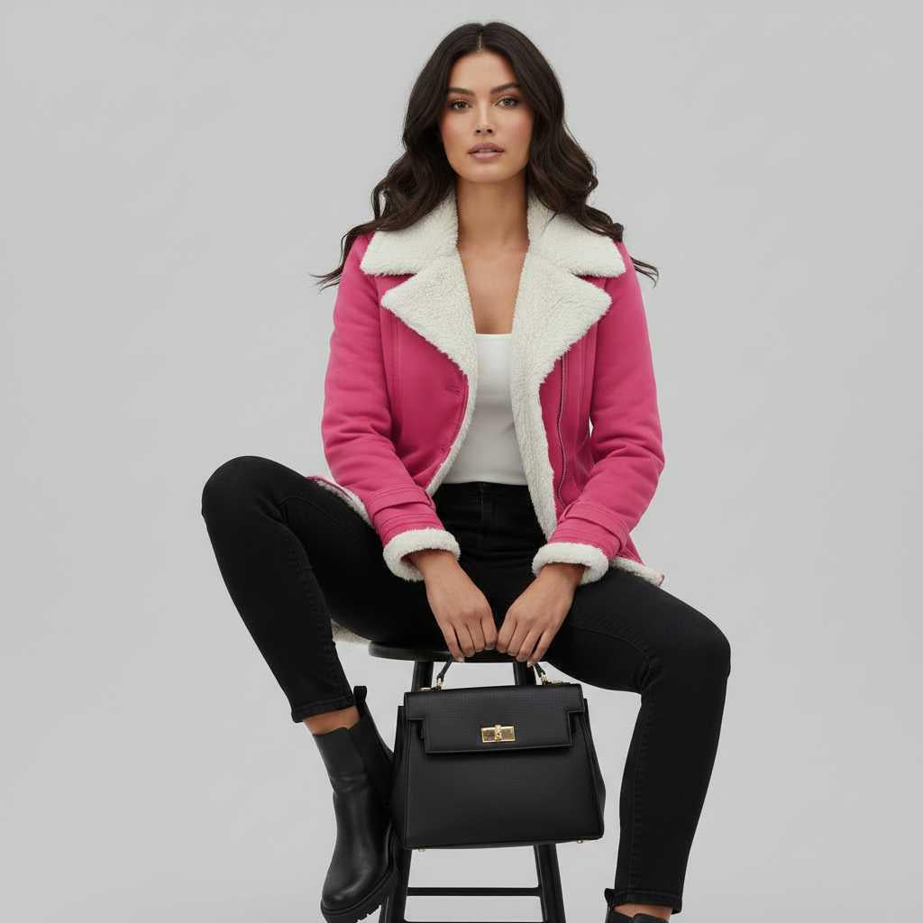 Lange Jeansjacke | Gemütliche Denimjacke für den Winter