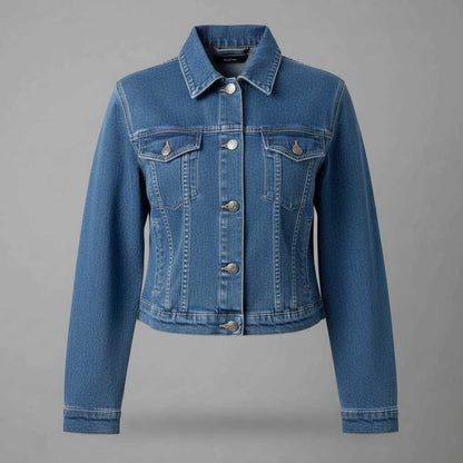 Monochrome Denimjacke | Damenjacke für Streetstyle