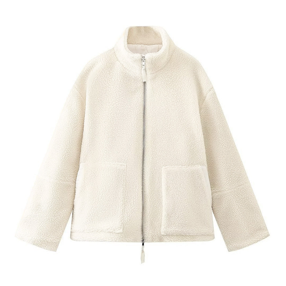 Oversized Damenjacke mit Stehkragen | Freizeitjacke 2