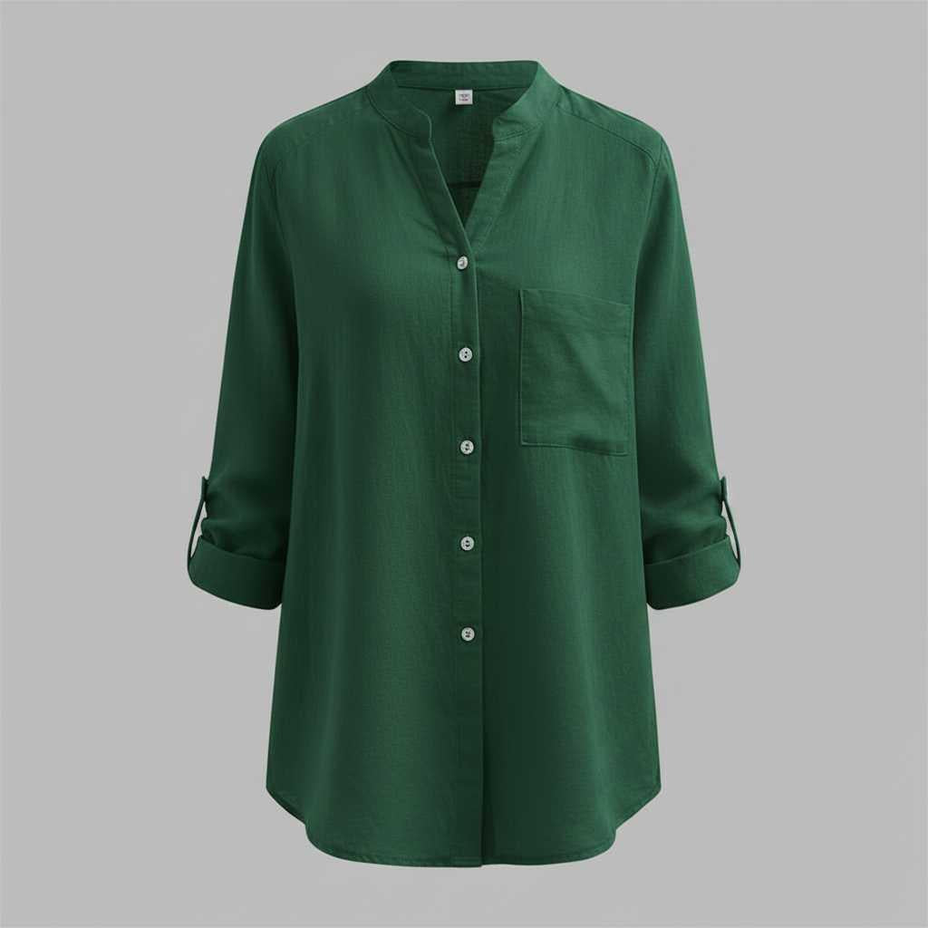 Vera | Weiße Damenbluse aus Baumwolle im Lässigen Stil