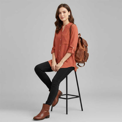 Vera | Weiße Damenbluse aus Baumwolle im Lässigen Stil